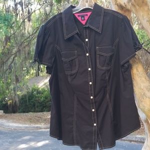 Tommy Hilfiger Black Camp shirt, 18